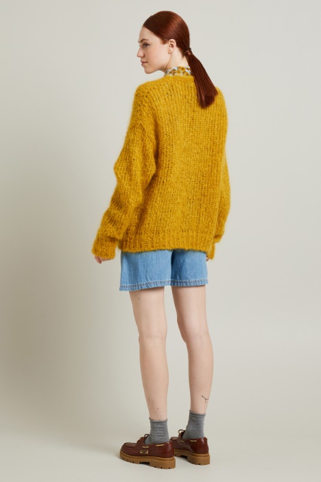 Cardigan garzato in mohair Intrend - 2