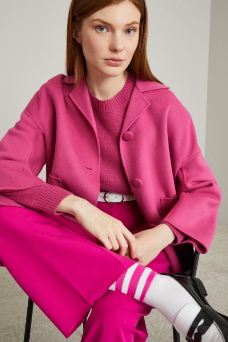 Maglia girocollo in puro cashmere