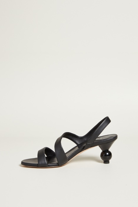 Sandali con tacco a sfera