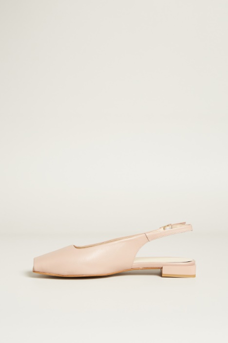 Ballerine slingback in pelle
