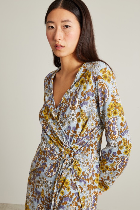 Vestido de punto estampado