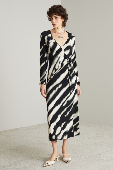 Vestido de punto estampado