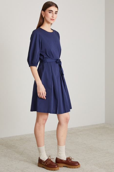 Vestido plisado de punto