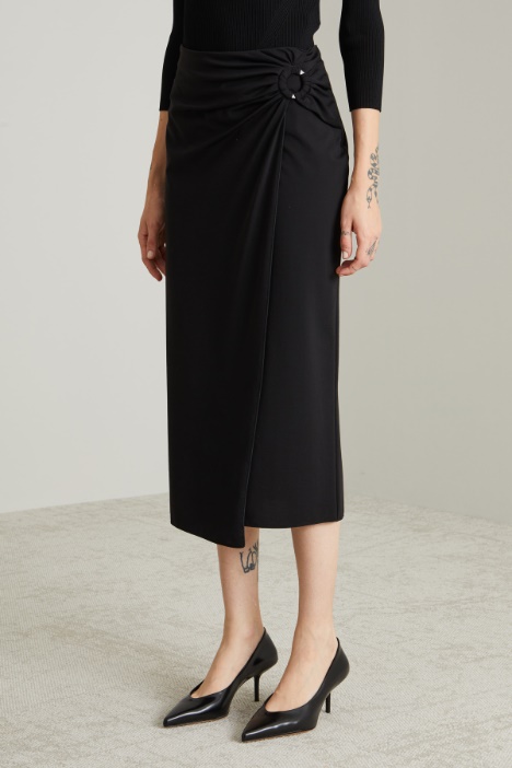 Gonna in jersey di lyocell e viscosa