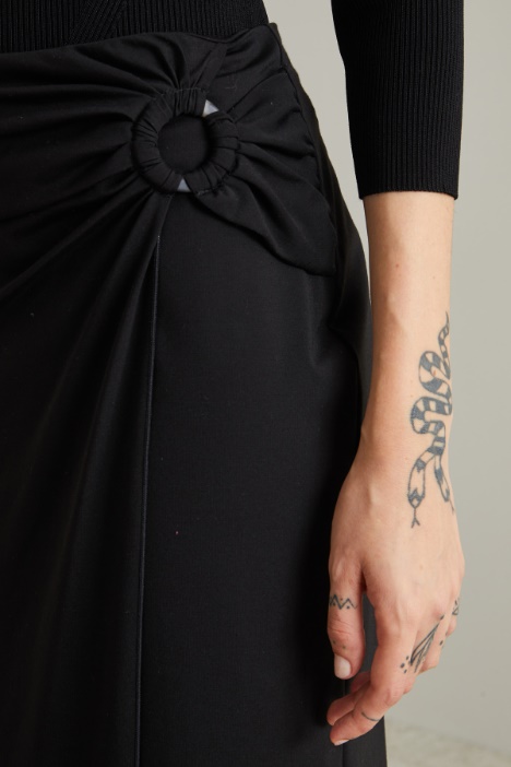 Gonna in jersey di lyocell e viscosa