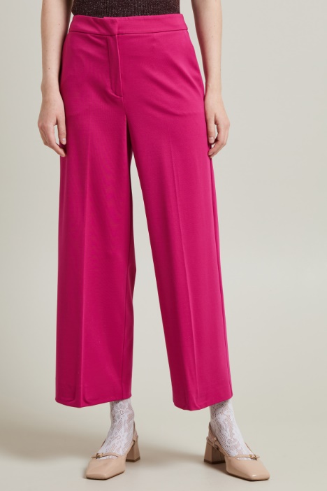 Pantaloni dritti in jersey