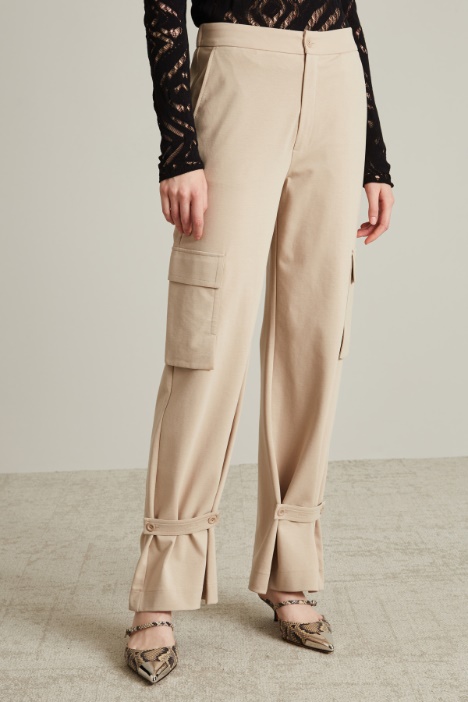 pantaloni cargo in jersey