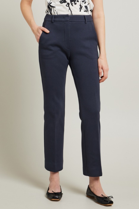 Pantaloni in jersey piquet