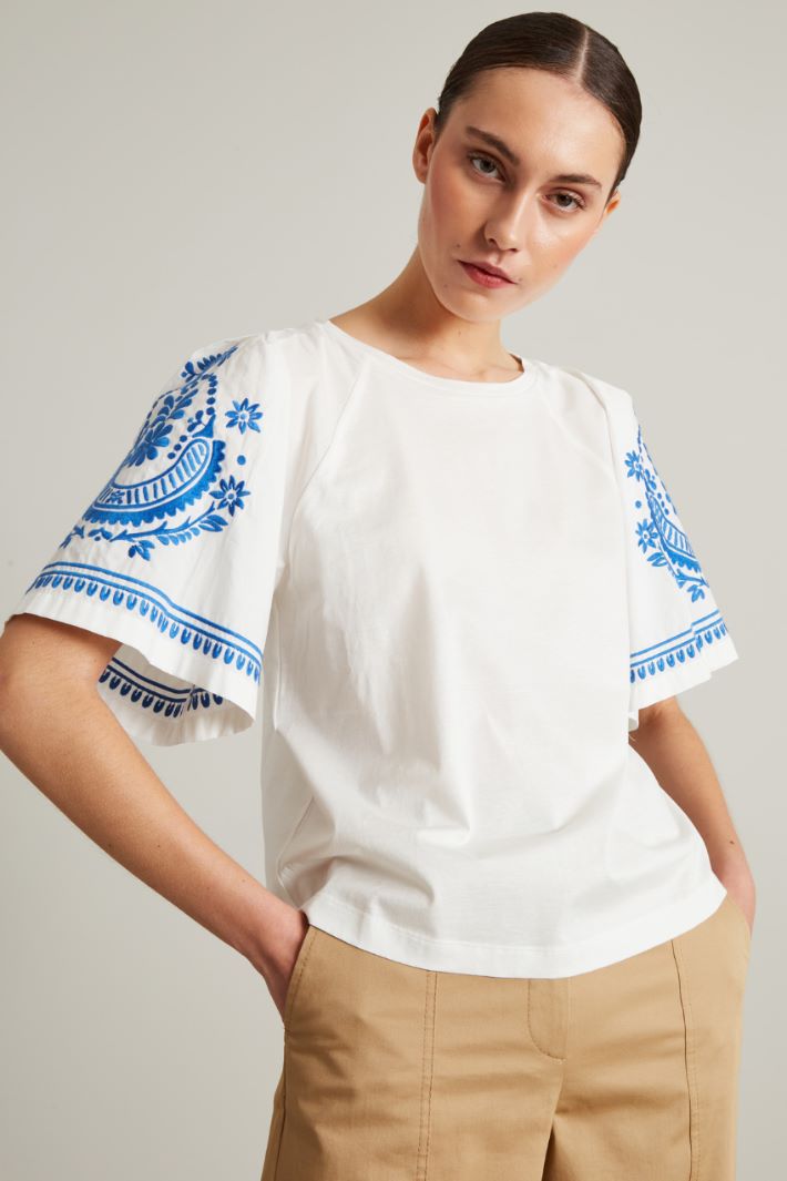 Poplin sleeve T-shirt Intrend - 3