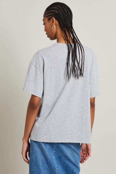 T-shirt over con stampa