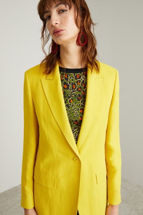 Blazer de viscosa y lino