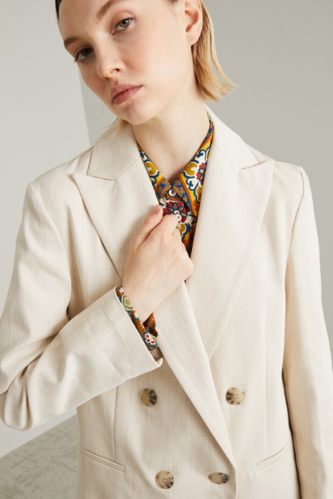 Blazer doppiopetto in cotone