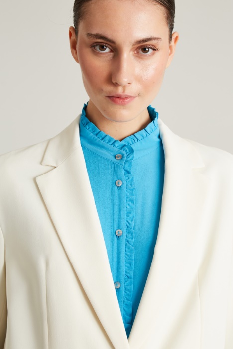 Blazer monopetto in crépe