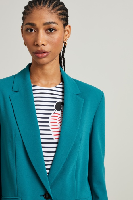 Blazer monopetto in crépe