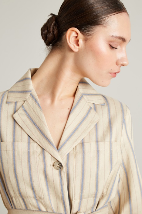 Sahariana a rayas con fajín