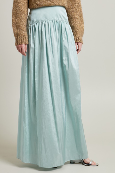 Gonna in taffetà con baschina