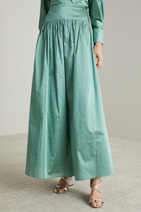 Gonna in taffetà con baschina