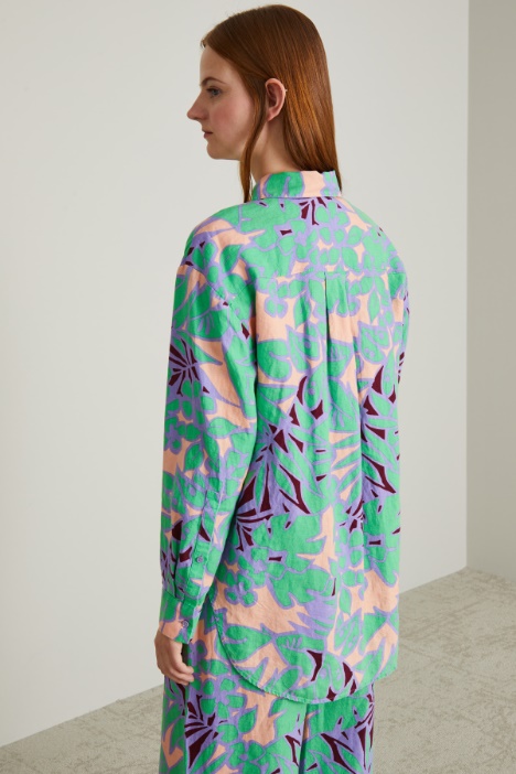 Camicia oversize in lino