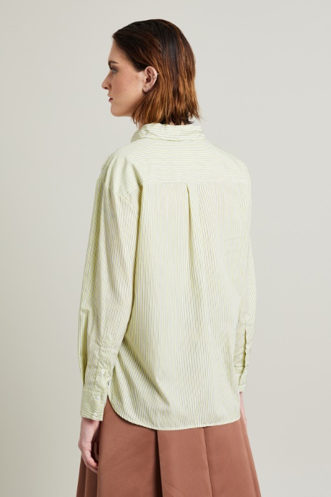 Camicia in popeline tinto filo