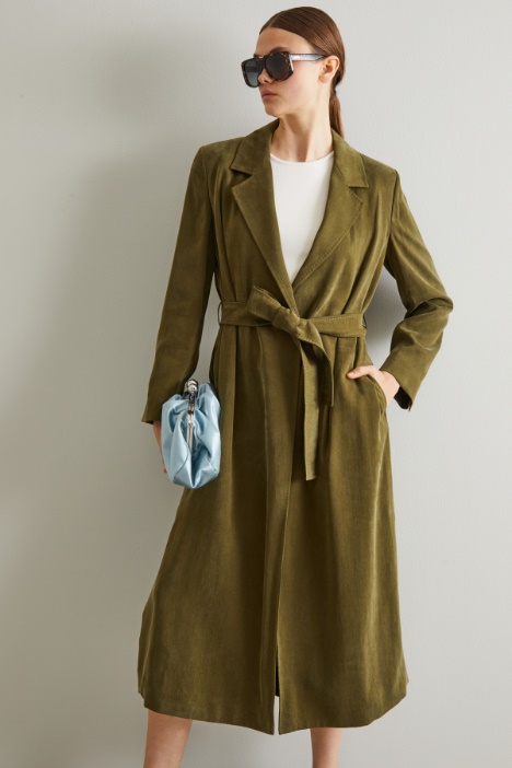 Satin wrap duster coat Intrend