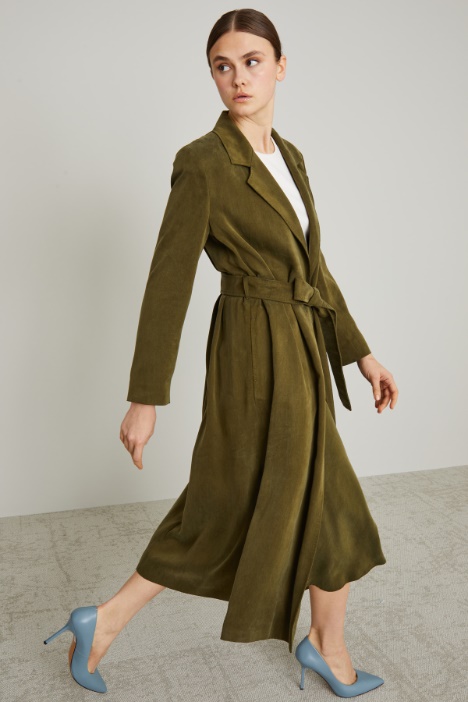 Spolverino a vestaglia in raso