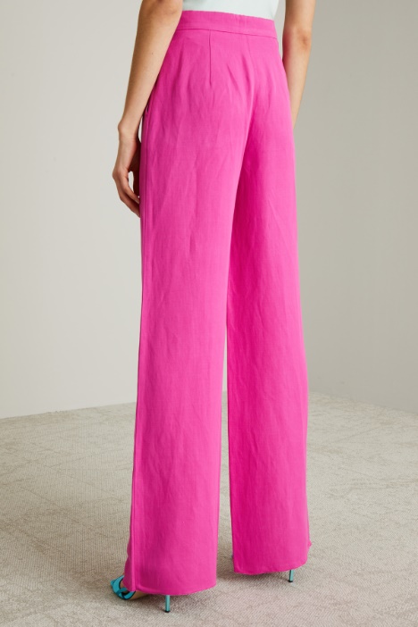 Pantaloni morbidi in misto lino