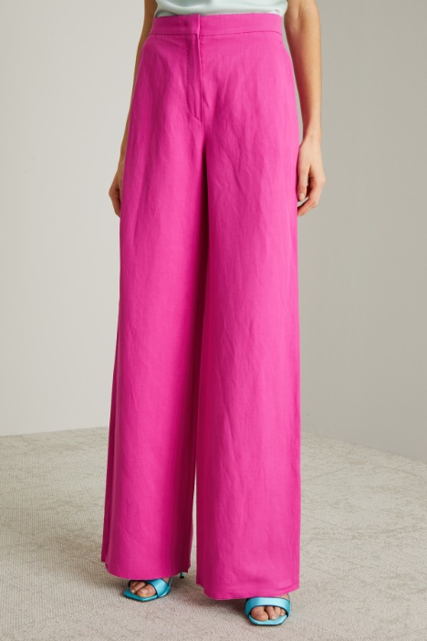 Pantaloni morbidi in misto lino