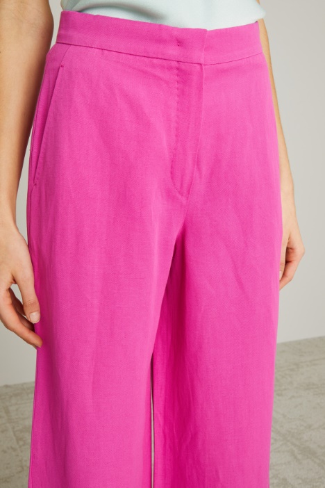 Pantaloni morbidi in misto lino