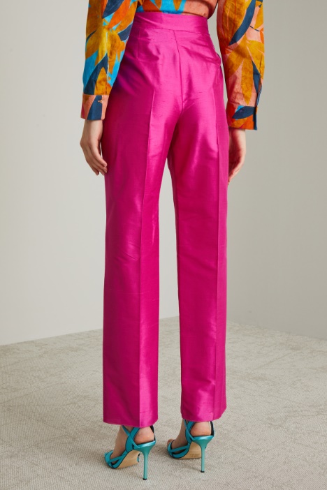 Pantaloni in shantung id seta