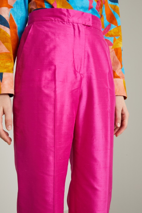 Pantaloni in shantung id seta