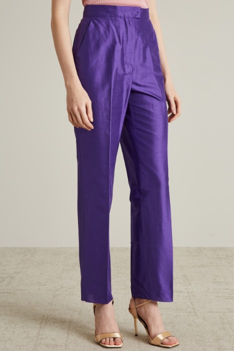 Pantaloni in shantung id seta