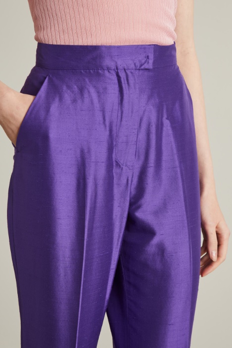 Pantaloni in shantung id seta