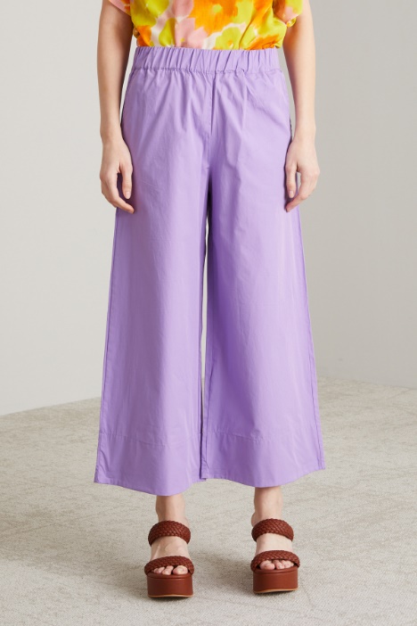 Pantaloni in popeline di cotone