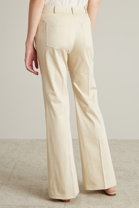 Pantaloni flare con piega cucita Intrend - 2