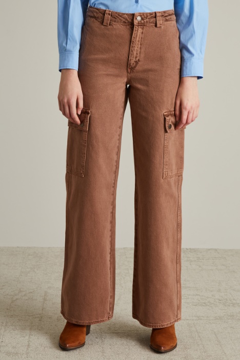 Pantaloni cargo in bull