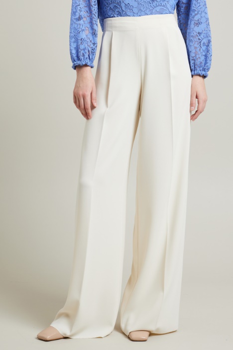 Pantaloni a palazzo in cady