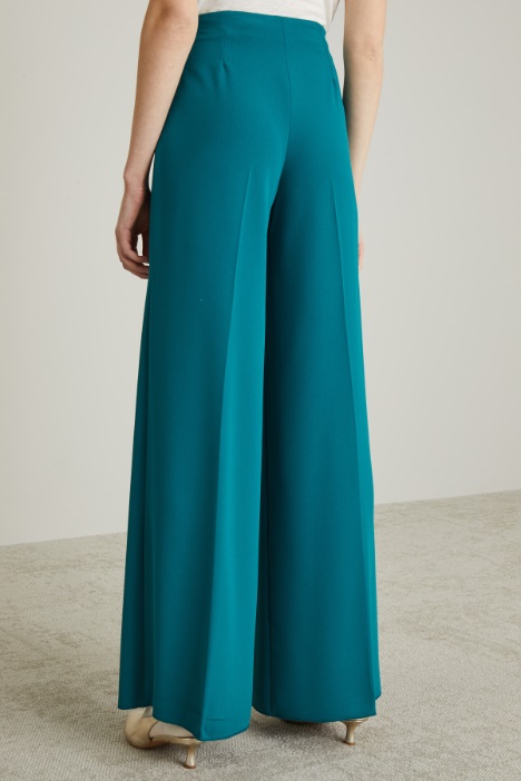 Pantaloni a palazzo in cady