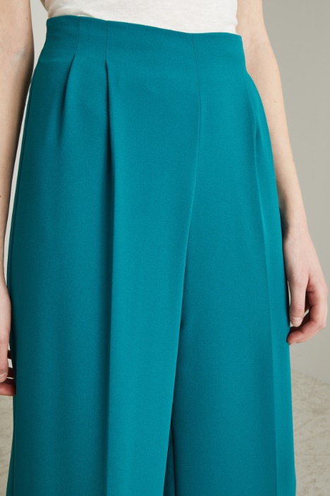 Pantaloni a palazzo in cady