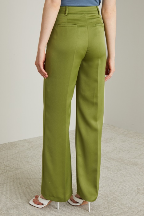 Pantaloni in enver satin