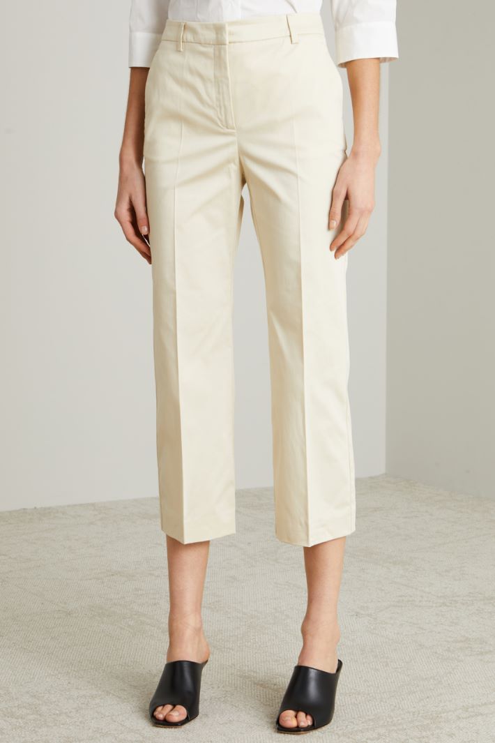 Cotton-satin trousers Intrend - 3