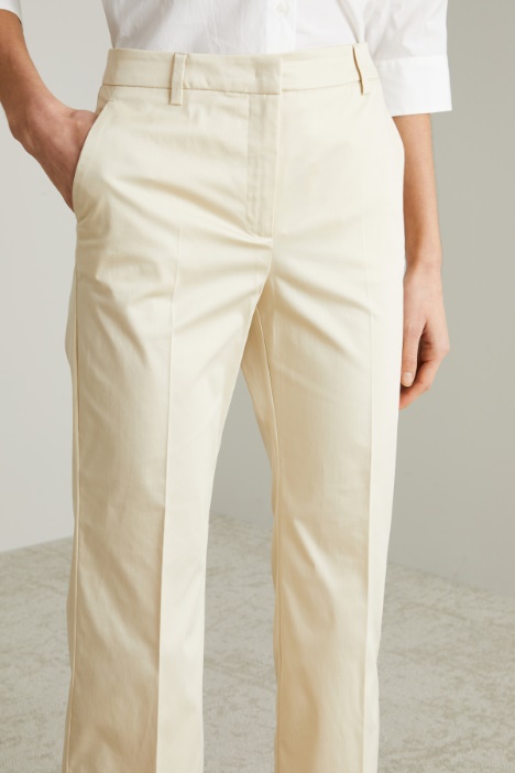 Pantaloni in raso di cotone