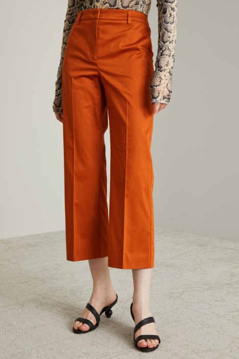 Pantaloni in raso di cotone