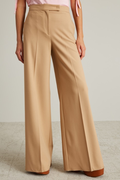 Pantaloni palazzo in levantina