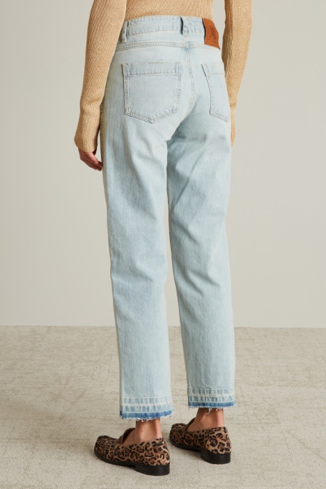 Jeans dritti tie-dye