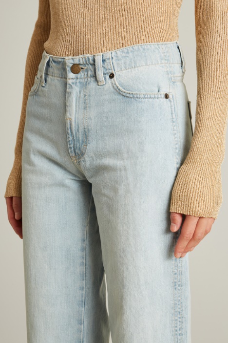 Jeans dritti tie-dye