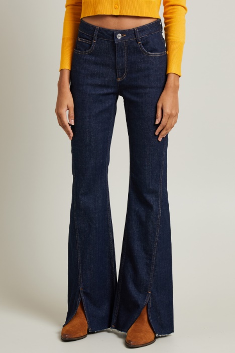 Jeans flare in denim