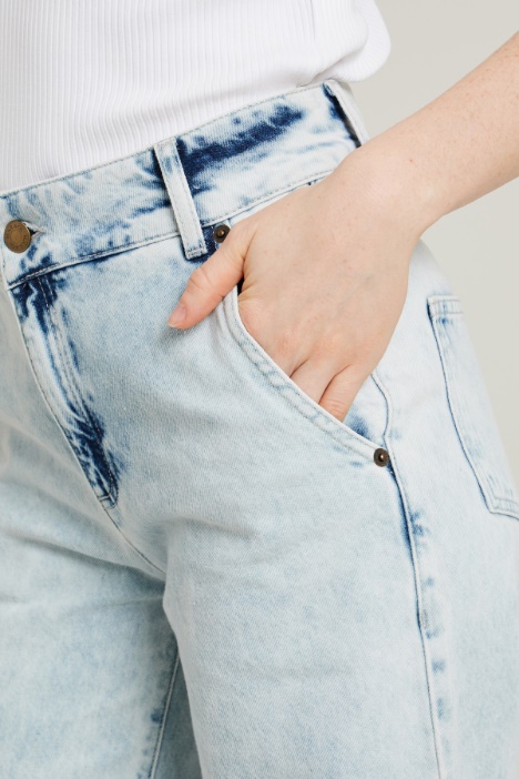 Loose jeans with tie-dye effect Intrend - 2