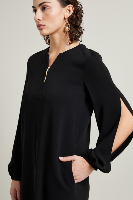 Abito in cady con zip