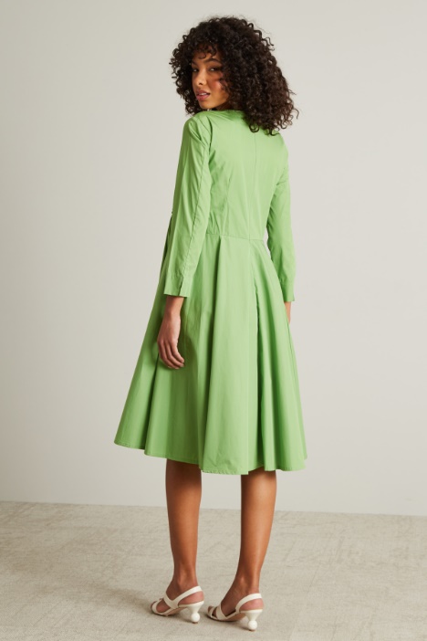 Sash detailed poplin dress Intrend - 2