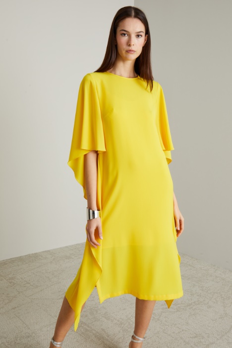 Abito in cady con drappi